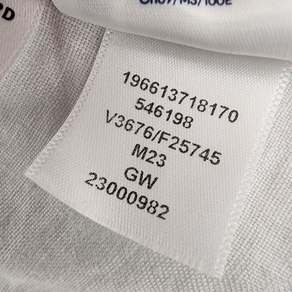 Lands' End Women's Sleeveless 100% Linen Top XL 18 White V Neck Gathered Yoke - Picture 9 of 9